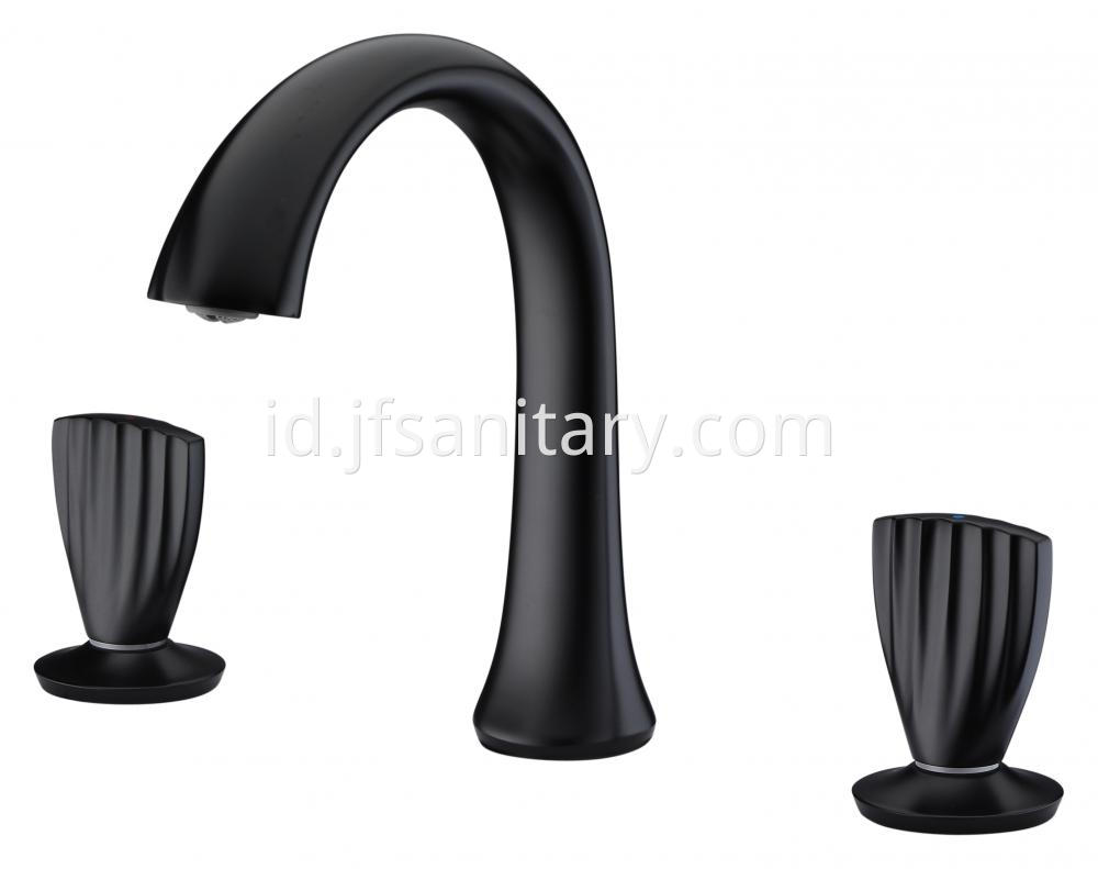 Fashion Blackened Two Handle Basin Faucets For Sink